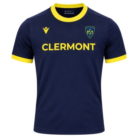 Camiseta rugby ASM Clermont Travel azul marino algodón 2026/2027 Macron