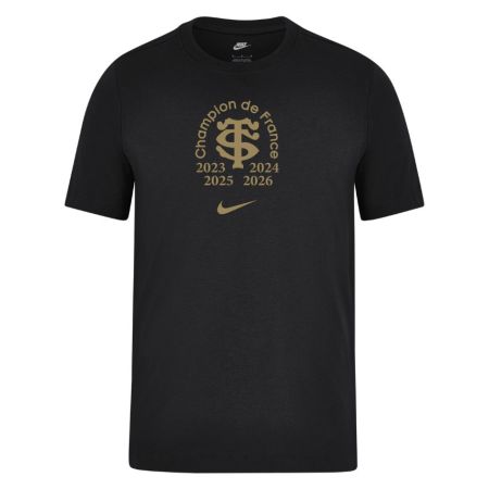 T-shirt Stade Toulousain 4X Champions de France 2026 Nike Noir Or