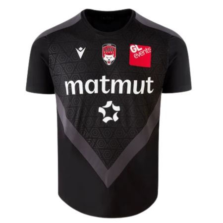 Camiseta entrenamiento rugby LOU Lyon negro Macron 2026-2027