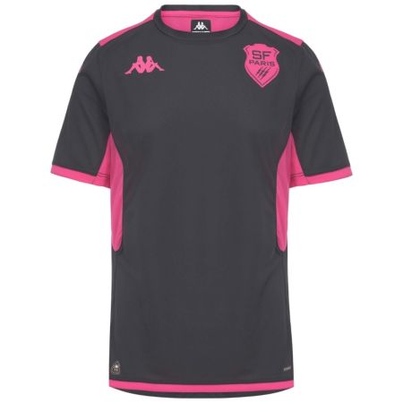 Camiseta rugby entrenamiento Stade Français Paris gris Kappa