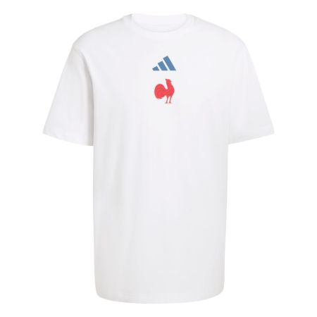 Camiseta de Rugby FFR Blanca 2025/2026 - Adidas