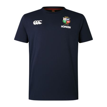 Camiseta de Rugby Jersey Algodón Leones Británicos e Irlandeses Azul Marino - Canterbury