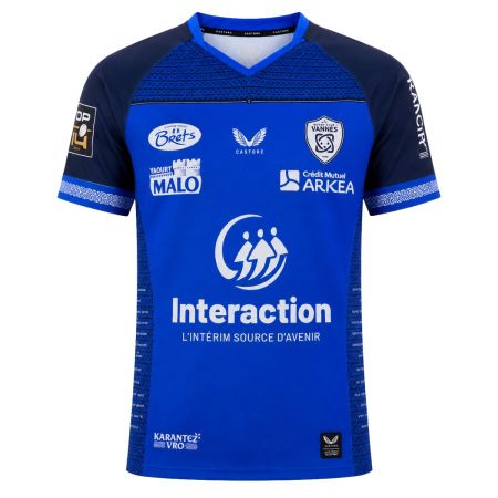 Camiseta de rugby infantil azul royal RC Vannes Castore local 2026