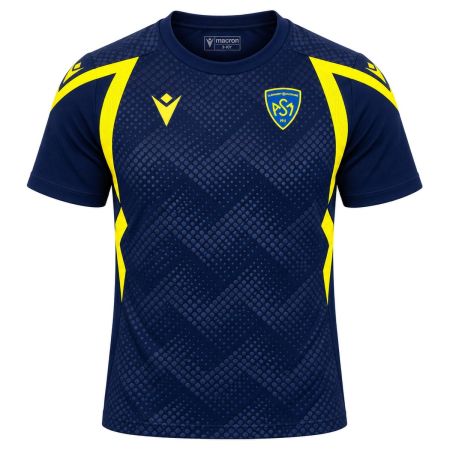 Camiseta de entrenamiento rugby infantil ASM Clermont azul marino Macron 2026/27