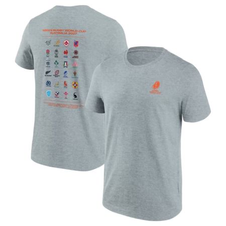 Camiseta Rugby Copa del Mundo 2027 Australia Gris 24 Unions