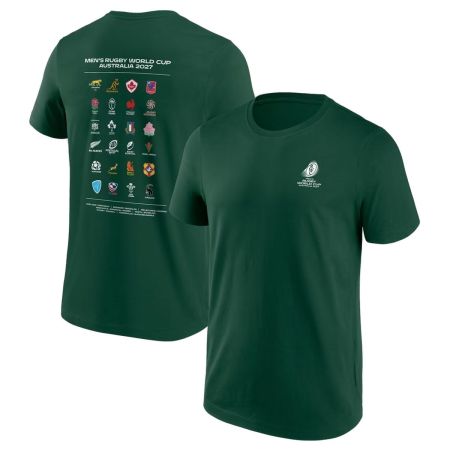 Camiseta Rugby Copa del Mundo 2027 Australia Verde Oscuro