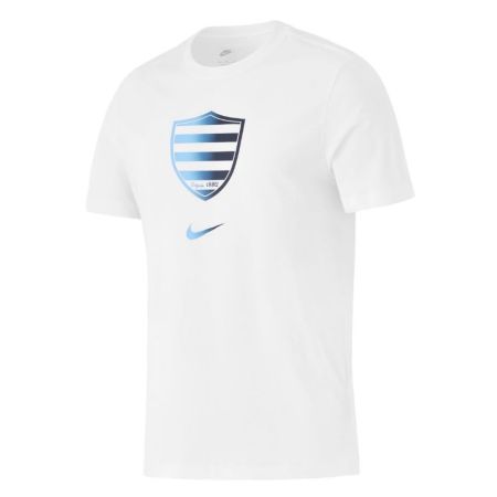 Camiseta blanca Racing 92 Nike escudo degradado azul