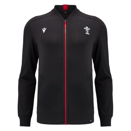 Chaqueta de Rugby con Cremallera Anthem País de Gales Negra/Roja - Macron