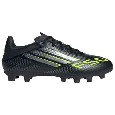 Botas de Rugby F50 Club FG/MG con Tacos Moldeados para Terreno Seco Negro/Verde - Adidas