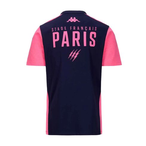Polo Abiangy 8 Stade Francais Paris Azul/Rosa 2024/2025 - Kappa