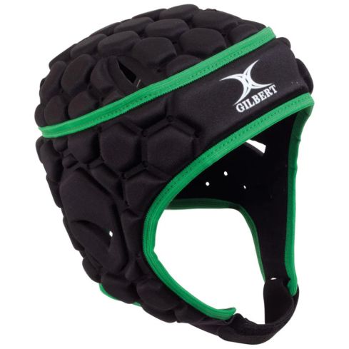 Casco de rugby XP 250 Negro/Verde para niños - GILBERT