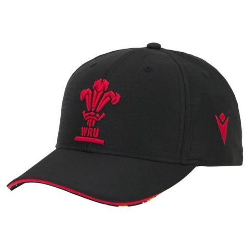 Gorra de Rugby Aficionado Gales Negra 2025/2026 Macron