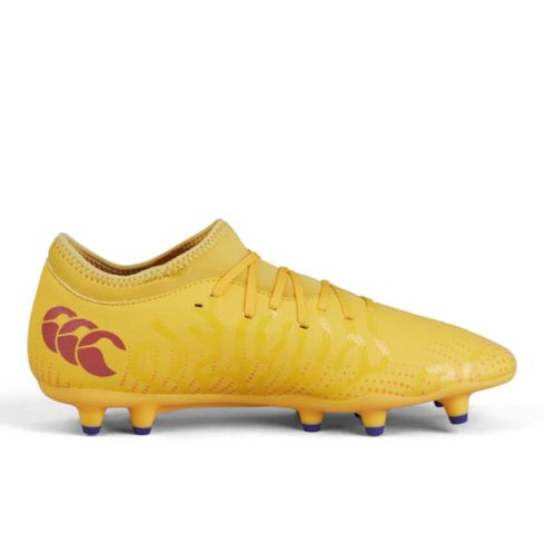 Botas de Rugby Speed Infinite Team FG con Tacos Moldeados para Terreno Seco Amarillo - Canterbury