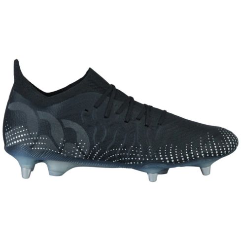Botas de Rugby Speed Infinite Elite SG Tacos HÃbridos Todo Terreno Negro/Plateado - Canterbury