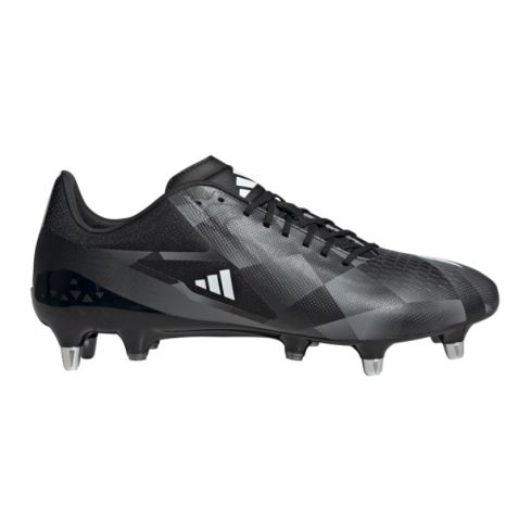Botas de rugby con tacos Adizero RS15 Pro Negro / Blanco / Gris - Adidas