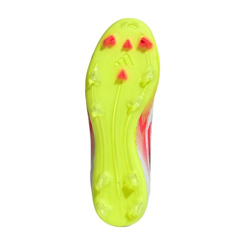 Botas de Rugby Mujer F50 League FG/MG Tacos Moldeados Terreno Seco Blanco Flúor Rojo - Adidas