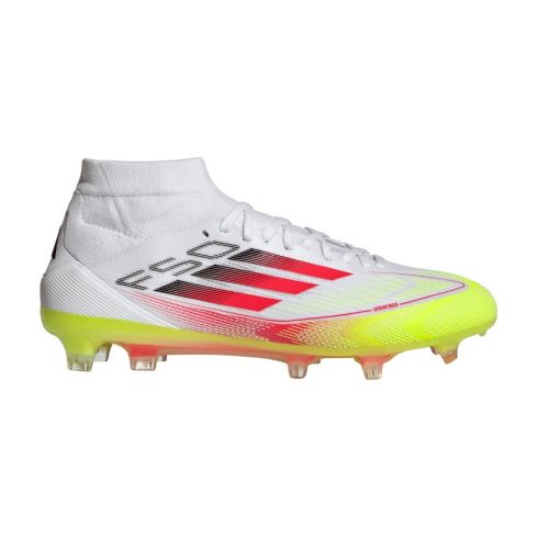 Botas de rugby mujer F50 Pro FG Tacos Moldeados Terreno Seco Blanco Flúor Rojo – Adidas