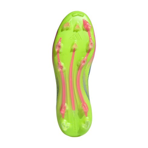 Botas de Rugby Mujer F50 Pro FG Tacos Moldeados Terreno Seco Azul Flúor Rosa - Adidas
