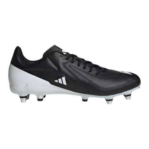 Botas de Rugby RS15 Backs (SG) Tacos Híbridos Terreno Blando Negro/Blanco - Adidas