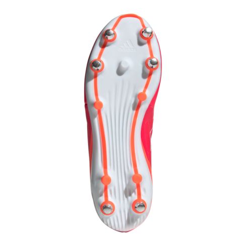 Zapatos de Rugby RS15 Elite SG con Tacones HÃbridos Todo Terreno Rojo y Naranja - Adidas