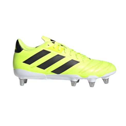 Botas de Rugby Kakari Elite SG con Tacos Atornillados Césped Blando Lucid Lemon Pack - Adidas