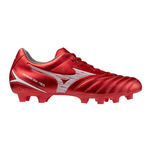 Botas de rugby Monarcida Neo III Select con tacos moldeados, rojas - Mizuno