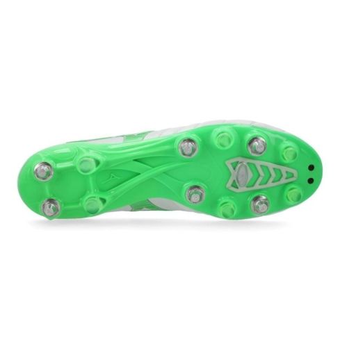 Botas de Rugby hÃbridas Morelia Neo IV Beta Japan SG Frontier Blanco/Verde - Mizuno
