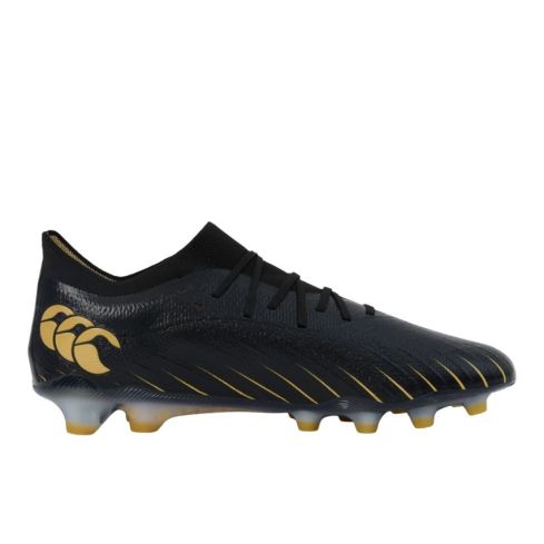 Botas de Rugby Speed Infinite Elite Moldeadas Terreno Firme Negro y Dorado - Canterbury