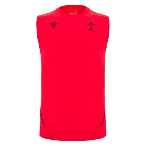 Camiseta sin Mangas de Entrenamiento de Rugby Gales Roja 2025/2026 - Macron