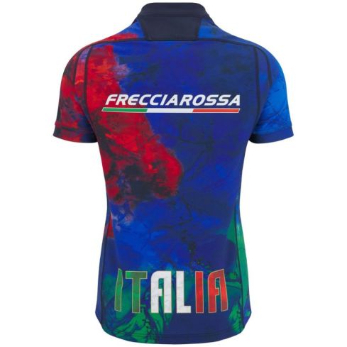 Camiseta de Entrenamiento Rugby Local Italia 2025/2026 Azul Marino - Macron