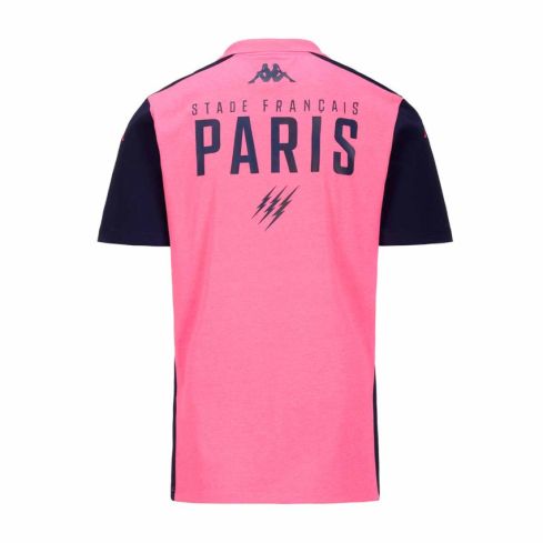 Polo Stade Français Paris Abiangy 8 Rosa/Azul 2024/2025 - Kappa