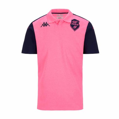 Polo Stade Français Paris Abiangy 8 Rosa/Azul 2024/2025 - Kappa