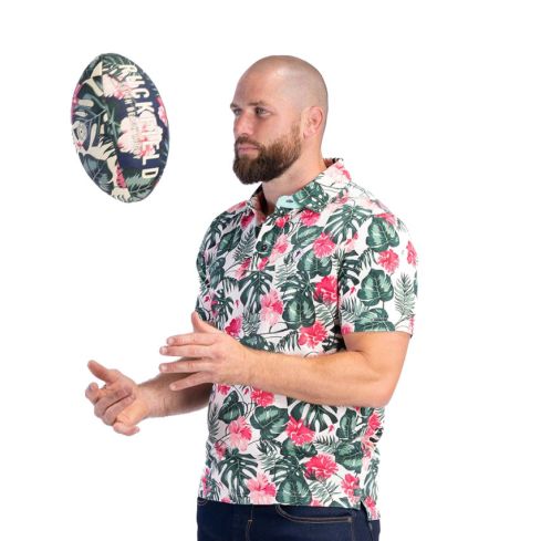 Polo Rugby Manga Corta Estampado Tropical Rugby - Ruckfield
