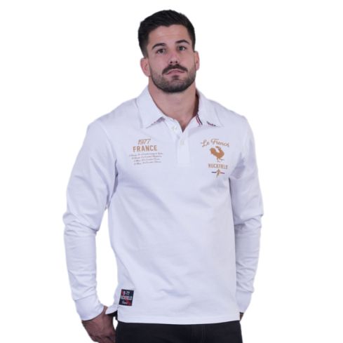 Polo de mangas largas French Rugby Club blanco - Ruckfieldv