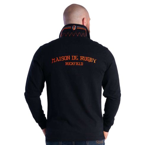 Polo Rugby Negro Mangas Largas - Ruckfield