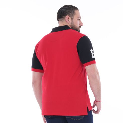 Polo Rugby Manga Corta Bicolor Rojo/Azul Marino - Ruckfield