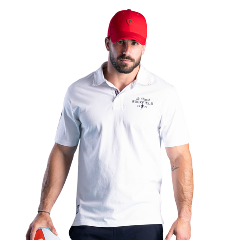 Polo de Rugby de Manga Corta French Rugby Club Blanco - Ruckfield