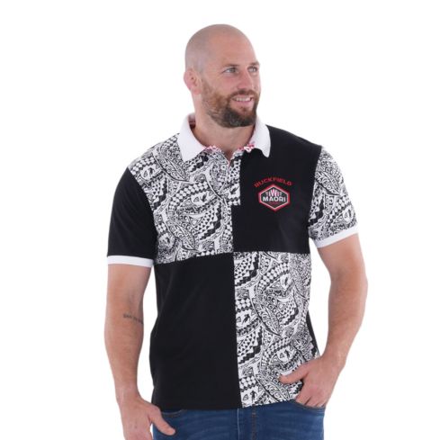 Polo Rugby Manga Corta IWI Maori Negro - Ruckfield