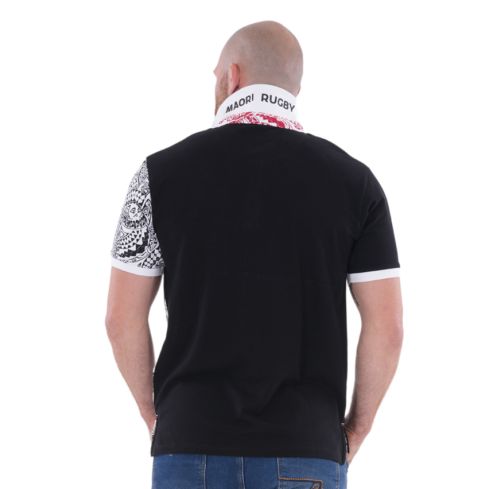 Polo Rugby Manga Corta IWI Maori Negro - Ruckfield