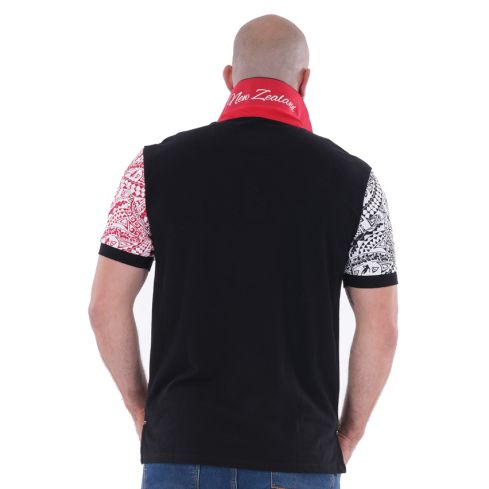 Polo Rugby de Manga Corta Maori Negro - Ruckfield