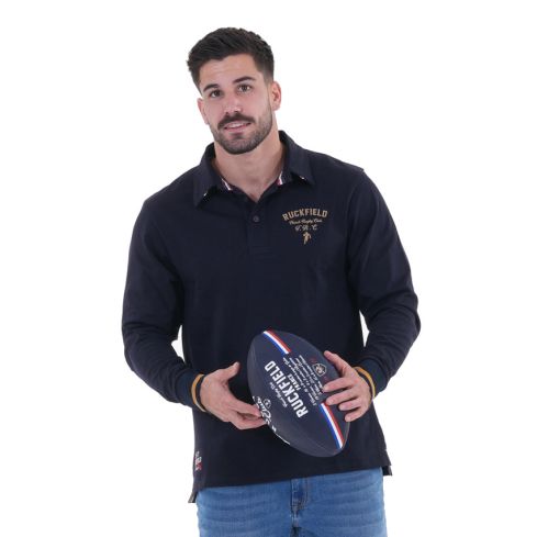 Polo de mangas largas French Rugby Club azul marino - Ruckfield