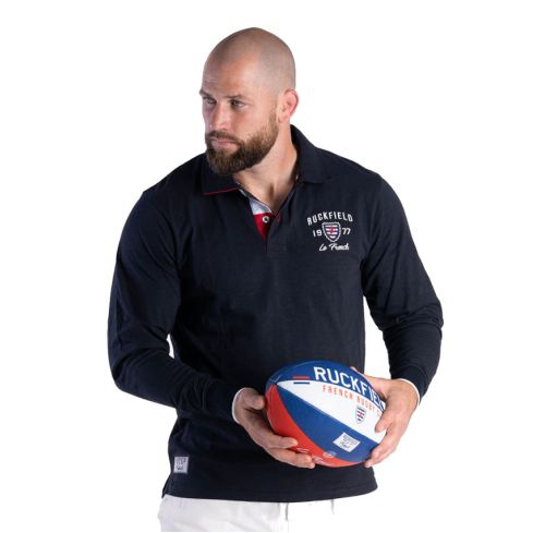 Polo Rugby Manga Larga French Rugby Club Azul Marino - Ruckfield