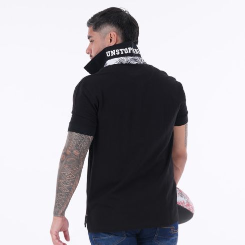 Polo de manga corta negro Jonah LOMU - Ruckfield