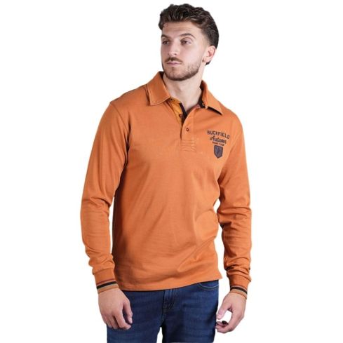 Polo Manga Larga Rugby Autumn Camp Naranja - Ruckfield