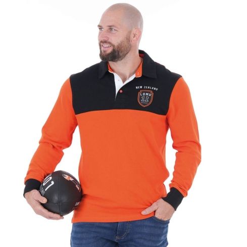 Polo Rugby Manga Larga Jonah Lomu Naranja - Ruckfield