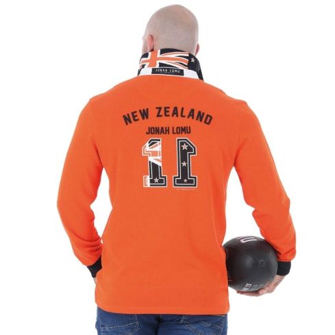 Polo Rugby Manga Larga Jonah Lomu Naranja - Ruckfield