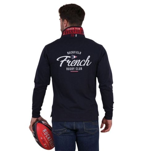 Polo Marino Manga Larga French Rugby Club - Ruckfield