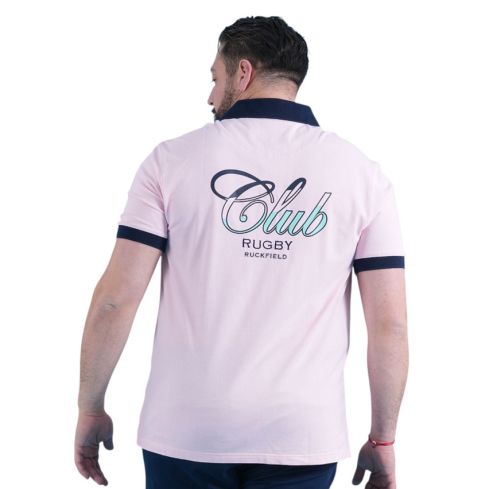 Polo Rugby Club Mangas Cortas Rosa - Ruckfield