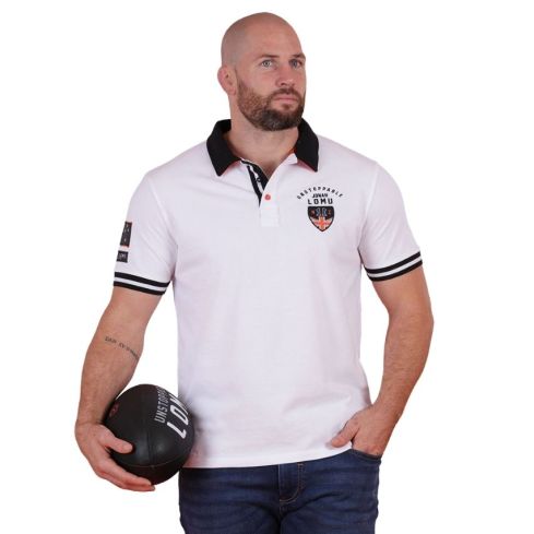 Polo de Rugby Jonah Lomu de Manga Corta Ruckfield Blanco