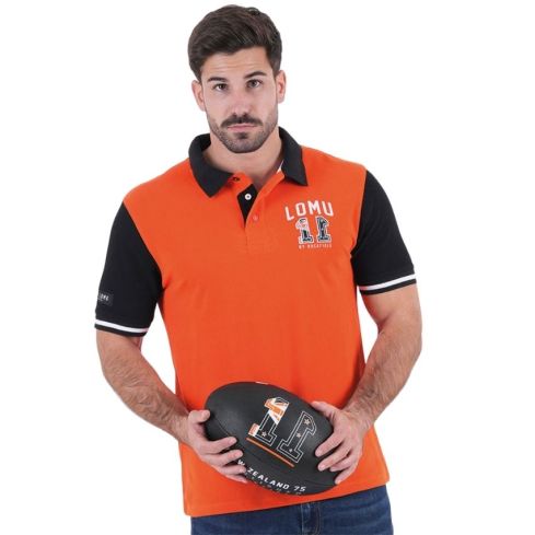 Polo de Rugby Jonah Lomu de Manga Corta Ruckfield Naranja